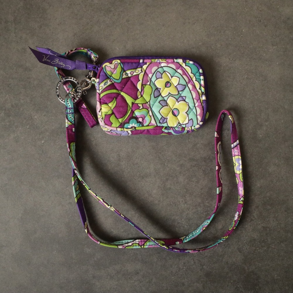 Vera Bradley Small Wristlet Pouch Zippered Wallet Patterned‎